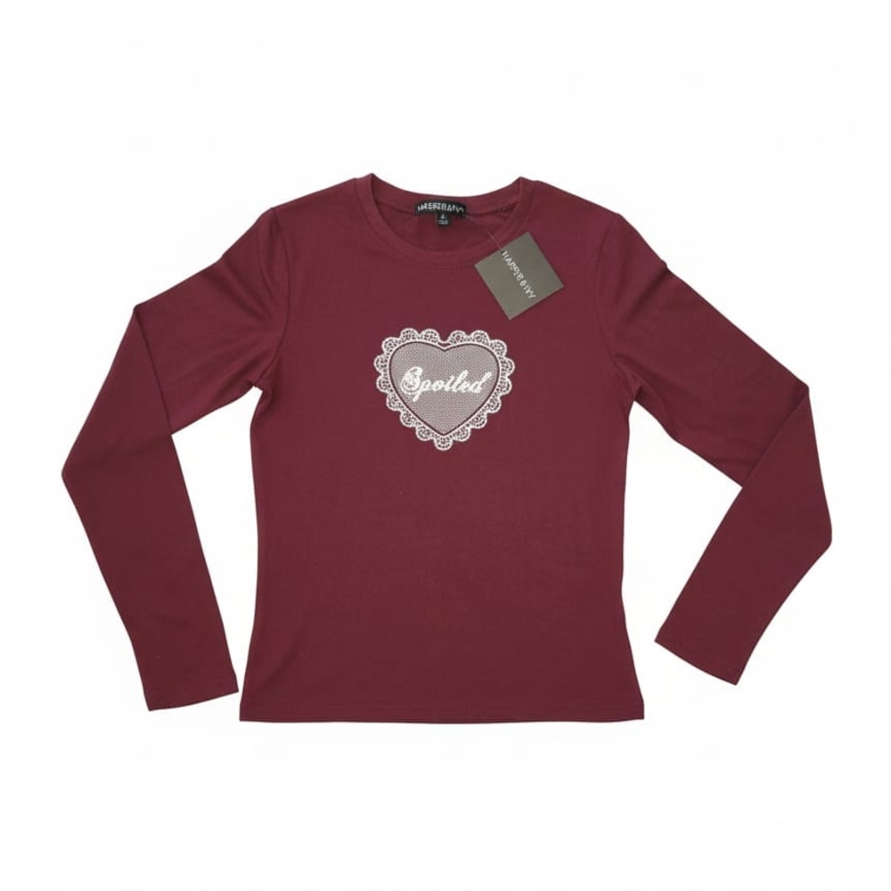 Harper &IVY Burgundy Long Sleeve Top (B4)